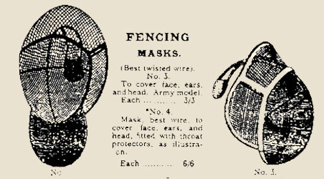 period fencing masks